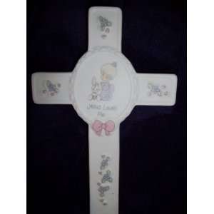   : Precious Moments Jesus Loves Me Blonde Girl Cross: Kitchen & Dining