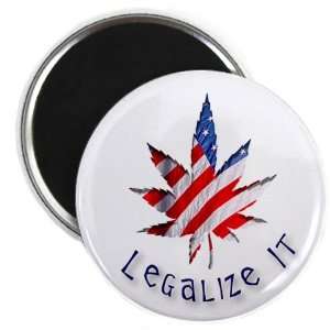  USA FLAG LEGALIZE IT Marijuana Pot Leaf 2.25 inch Fridge Magnet 