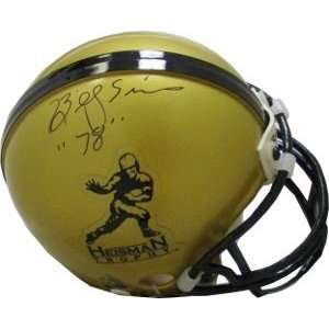  Billy Sims signed Heisman Mini Helmet 78: Sports 