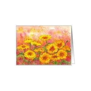  Marigold Calendula Flower Blank Card Card Health 