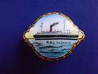 cunard line enameled pin back brooch featuring the rms antonia