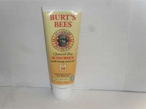 Burts Bee Sunscreen SPF 30 3.5oz UVA/UVB protection  