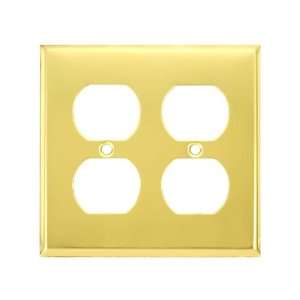  Classic Double Duplex Cover Plate In Polished Brass.: Home 