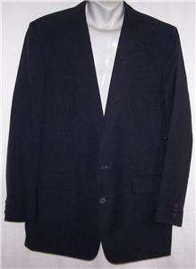 44R Egon Von Furstenberg DARK SOLID NAVY BLUE sport coat jacket suit 