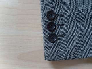 Mens 46R ANDREW FEZZA 3 Button Wool Sport Coat Blazer Gray & Black 