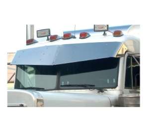 PETERBILT STAINLESS STEEL V STYLE DROP VISOR 96 TO 01 ULTRACAB P1019