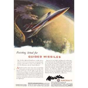  Print Ad 1951 Martin Aircraft Guided Missiles, Air Force 