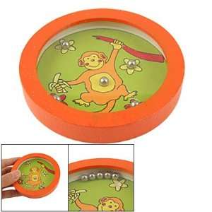   Monkey Pattern Orange Green Wooden Ballance Game Toy for Child: Baby