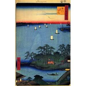   Magnet Japanese Art Utagawa Hiroshige Shinagawa Susaki: Home & Kitchen