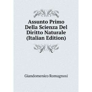  Assunto Primo Della Scienza Del Diritto Naturale (Italian 