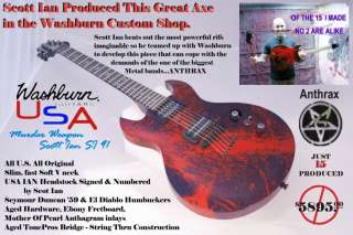 WASHBURN #10 OF only 15 ONE OFF SCOTT IAN Made In USA CUST SHOP FREE S 