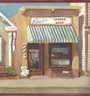 SMALL TOWN USA STORE FRONTS WALL BORDER EB9010B  