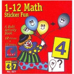  1 12 Math Sticker Fun Small Buki Book Toys & Games