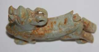 Wonderful Small Chinese Carved Jade Lucky Animal Statue  