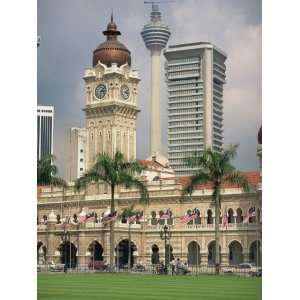 Sultan Abdul Samad Building and the Kl Tower in the City of Kuala 