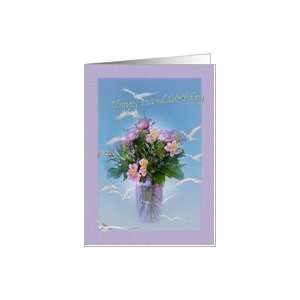   102nd Birthday Card with Flowers, Gulls, and Terns Card Toys & Games