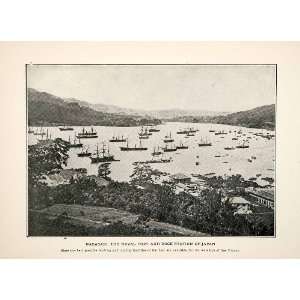  1904 Print Nagasaki Japan Russo Japanese War Naval Fleet 