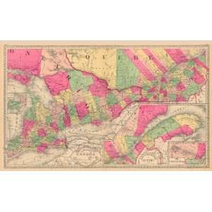  Tunison 1887 Antique Map of Canada