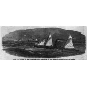   runner,Armstrong,by our gun boats,naval,Civil War,1864