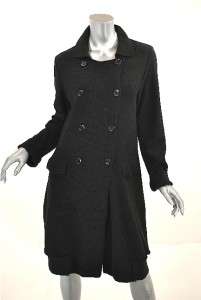 ANNETTE GORTZ Germany Black Wool Knit Dress/Coat/Duster Versatile ) S 