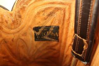 TONY LAMA Mens Vintage Antelope Leather Western Pointed Toe Cowboy 