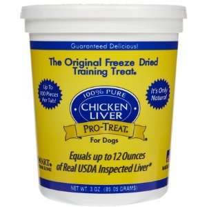 Pro Treat All Natural Freeze Dried   Chicken Liver   3 oz (Quantity of 