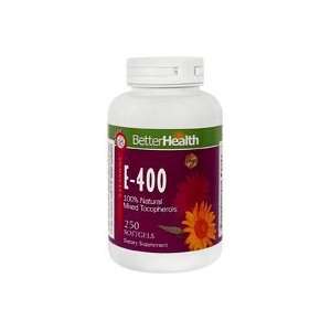 Better Health Vitamin E 400 Natural Mixed Tocopherols 250 Softgels 400 