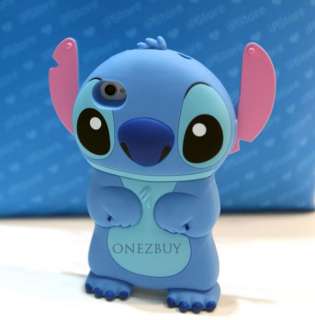 Blue 86Hero Disney 3D Stitch Movable Ear Flip Hard Case Cover for 