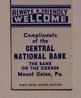 1950s Matchbook Central National Bank Mount Union PA MB
