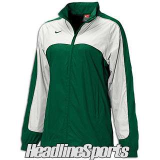 Nike Team Womens Unified Woven Warm Up Fitness Jacket   Forest Green 