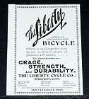 1899 OLD MAGAZINE PRINT AD, LIBERTY CYCLE CO, BICYCLE, 