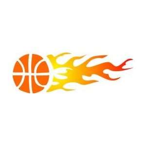  Tattoo Stencil   Basketball with Flames   #41 Health 