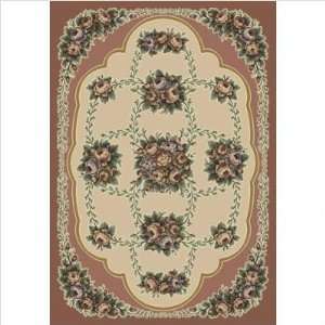  Signature Carved Clarabelle Opal Coral Antique Rug Size: 5 