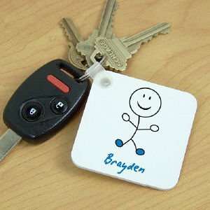  Personalized Stick Figure Key Chain: Office Products