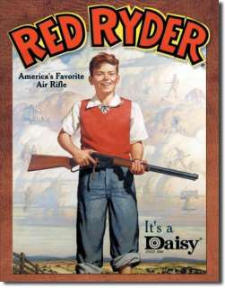 Daisy Red Ryder Air Rifle Rec Game Room Retro Tin Sign  