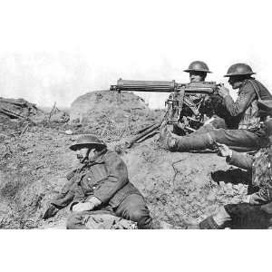  British Vickers Machine GUN Crew in France Ww I Historic 8 