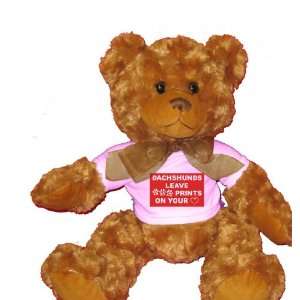  DACHSHUNDS LEAVE PAW PRINTS ON YOUR HEART Plush Teddy Bear 