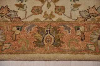 4x6 WOOL AREA RUG PERSIAN BEIGE RUST HAND MADE TUFTED  