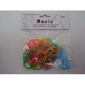  Bama Music Rubber Bandz Band Wristband (24) Toys & Games