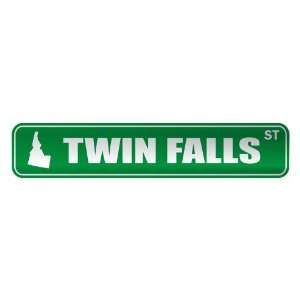   TWIN FALLS ST  STREET SIGN USA CITY IDAHO
