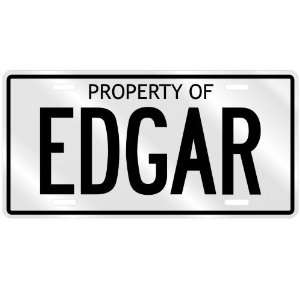  NEW  PROPERTY OF EDGAR  LICENSE PLATE SIGN NAME