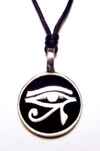 Black & Silver Egyptian Eye of Horus Occult Mystical Protection 