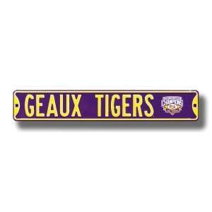  LSU Tigers Geaux Tigers Street Sign: Sports & Outdoors