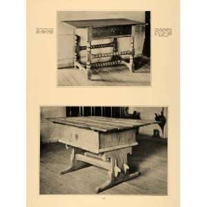  1926 Print Pine Maple Wood Tavern Tables Furniture 