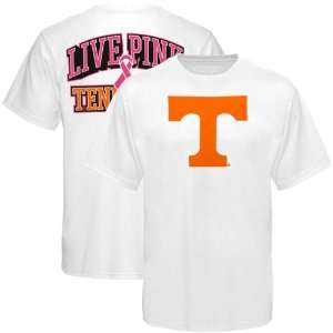   Tennessee Volunteers Live Pink 3D T Shirt   White