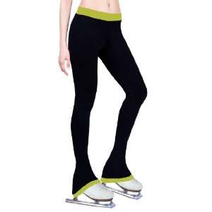  Ice Figure Skating Dress Practice Pants Lime   Adult Small 