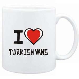 Mug White I love Turkish Vans  Cats 