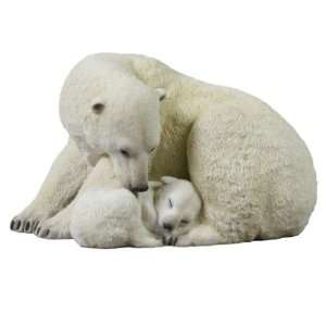  Polar Bear and Baby Bear Statue 
