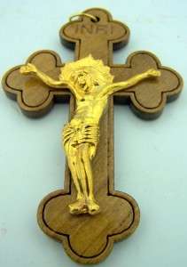 Orthodox Reversable Wood Pectoral Wooden Cross Crucifix Church Gift 