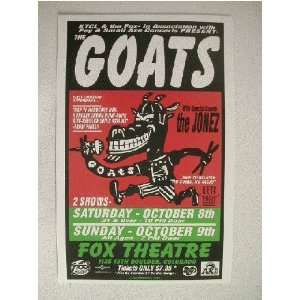  The Goats Jonez Handbill Poster Denver 